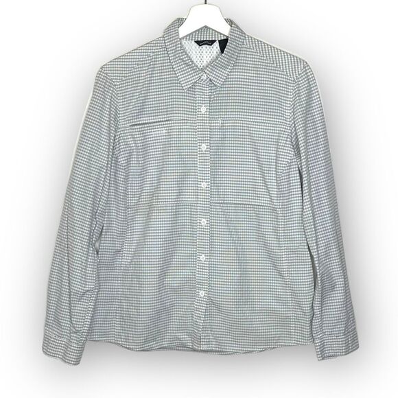 Eddie Bauer Tops - Eddie Bauer Shirt Hybrid Fishing Hiking Trail Vented Performance Nylon Women Med
